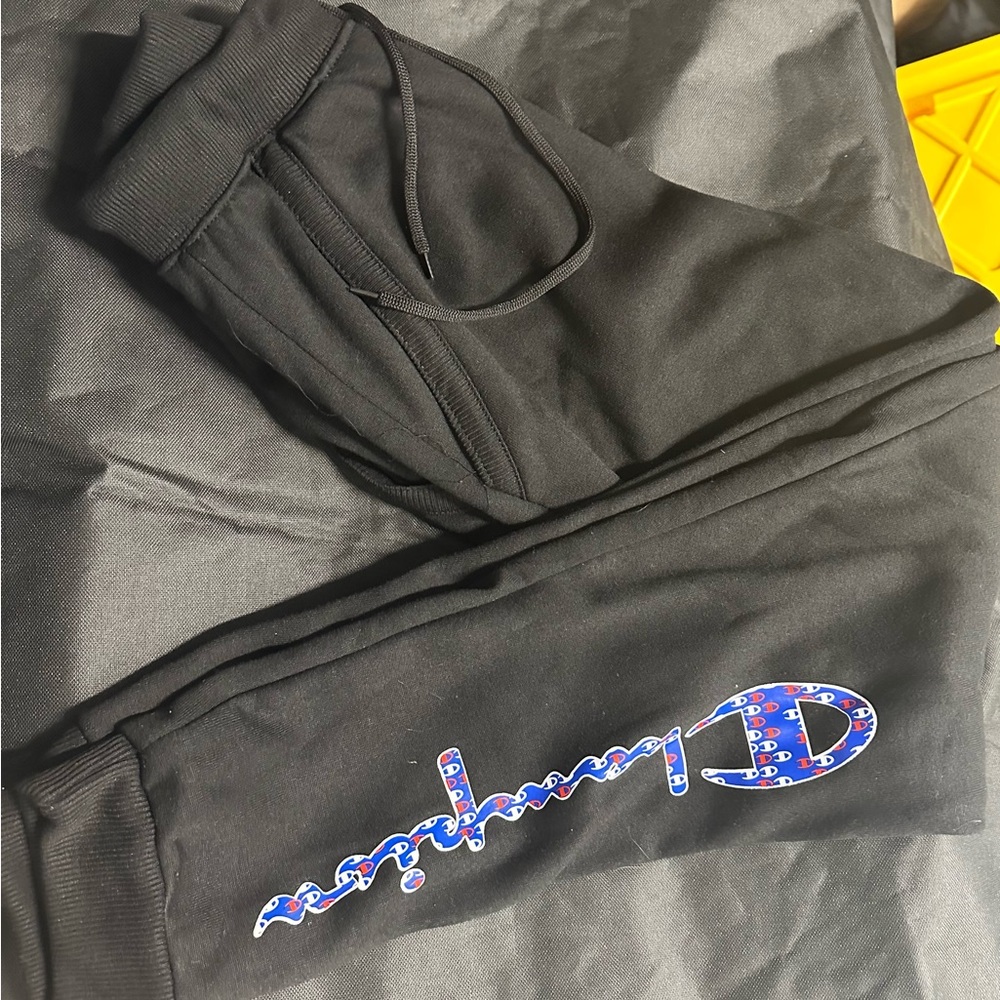 Champion Black Joggers with Logo Women’s Large